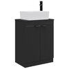 vidaXL Vanidad de ba&ntilde;o con lavabo Negro 54 x 35 x 83 cm