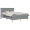 vidaXL Estructura de cama con colch&oacute;n Gris Claro 120 x 190 cm tela