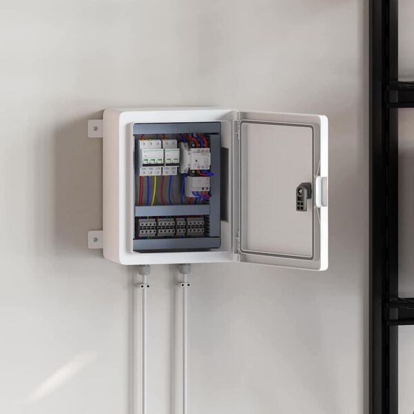 vidaXL Armario de Control Gris 47 x 20 x 60 cm Pl&aacute;stico ABS