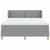 vidaXL Cama tipo Box Spring con colch&oacute;n Gris claro 160 x 200 cm tela