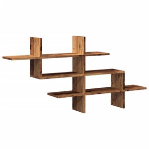 vidaXL Estante de pared madera ingenier&iacute;a envejecida 124,5x18x60,5 cm