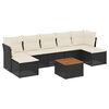 vidaXL Set de sof&aacute;s de jard&iacute;n 8 piezas y cojines rat&aacute;n sint&eacute;tico negro