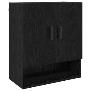 vidaXL Mueble de pared Montaje en la pared Roble negro 60 x 31 x 70 cm