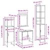 vidaXL Juego de muebles de ba&ntilde;o 4 pcs Marr&oacute;n 33 x 33 x 185.5 cm