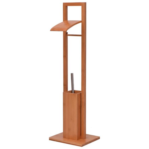 vidaXL Portaescobillas/portarrollos para ba&ntilde;o 20x24,5x81,5 cm bamb&uacute;
