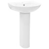 vidaXL Lavabo de pie de cer&aacute;mica blanco 520x440x190 mm