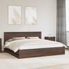 vidaXL Estructura de cama Roble Marr&oacute;n 200 x 200 cm Madera Ingenieril