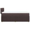 vidaXL Cama box spring con colch&oacute;n tela marr&oacute;n oscuro 100x200 cm