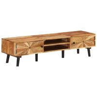 vidaXL Mueble para TV madera maciza de acacia 145x35x35 cm