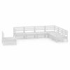 vidaXL Juego de muebles de jard&iacute;n 7 piezas madera maciza pino blanco