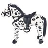 vidaXL Caballo de peluche de pie negro y blanco XXL