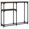 vidaXL Mesa consola madera de ingenier&iacute;a marr&oacute;n roble 90x22,5x75 cm