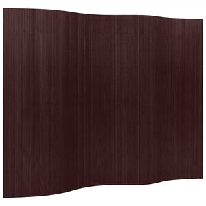 vidaXL Biombo divisor bamb&uacute; marr&oacute;n oscuro 250x165 cm