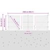 vidaXL Poste de Valla Gris 25 x 0,6 m (malla de 36 mm) Acero y PVC