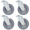 vidaXL Ruedas giratorias con agujero pasador 4 unidades 100 mm
