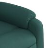 vidaXL Sill&oacute;n reclinable elevable tela verde oscuro