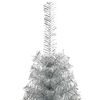 vidaXL &Aacute;rbol de Navidad Artificial Preiluminado Plateado 150 cm PET