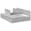 vidaXL Cama con almacenamiento Gris Sonoma 140 x 200 cm