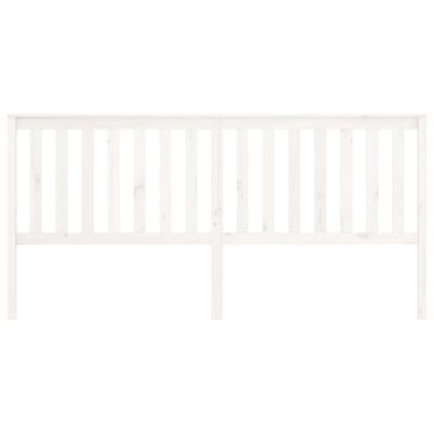 vidaXL Cabecero de cama madera maciza de pino blanco 206x6x101 cm