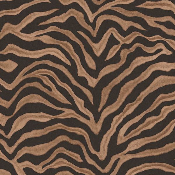 Noordwand Papel pintado Zebra Print marr&oacute;n