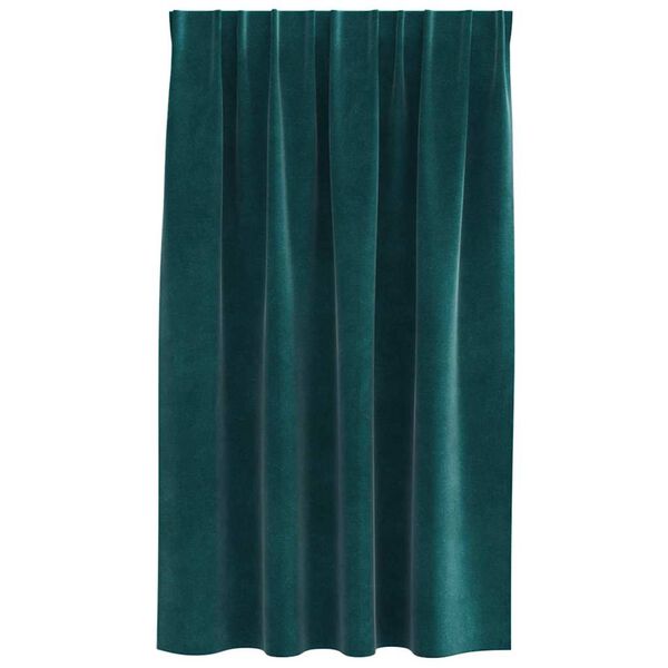 vidaXL Cortinas opacas 2 pcs Verde oscuro 140 x 140 cm Terciopelo
