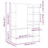 vidaXL Perchero para ropa Beige 120 x 44 x 160 cm Madera de ingeniería