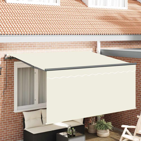 vidaXL Toldo Retr&aacute;ctil Manual Crema 300 x 200 cm Poli&eacute;ster y Aluminio