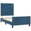 vidaXL Estructura de cama sin colch&oacute;n terciopelo azul oscuro 90x190 cm