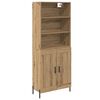 vidaXL Aparador alto Roble artisan 69,5 x 32,5 x 180 cm