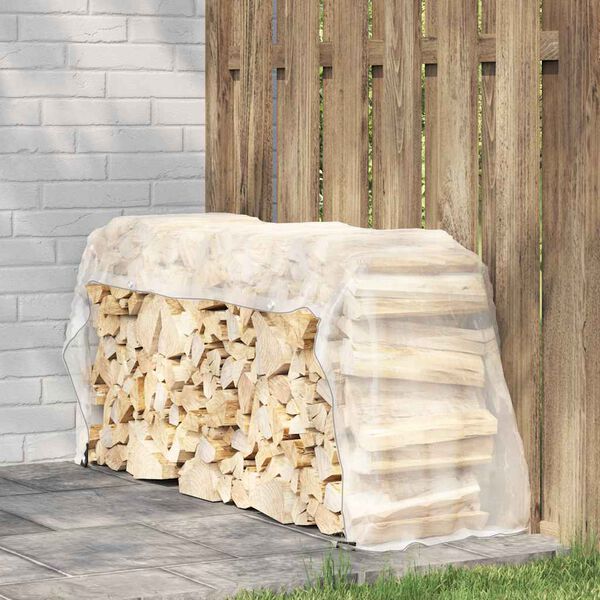 vidaXL Lona transparente con ojales polietileno 1x3 m