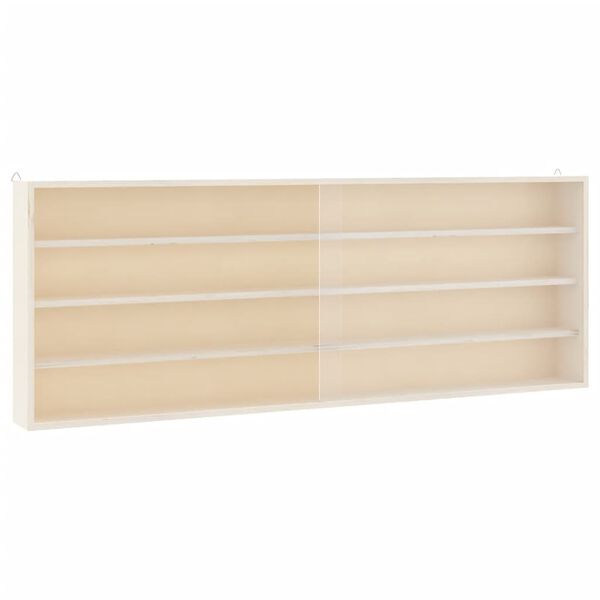 vidaXL Vitrina de madera para coleccionistas con puertas 100x8,5x37 cm