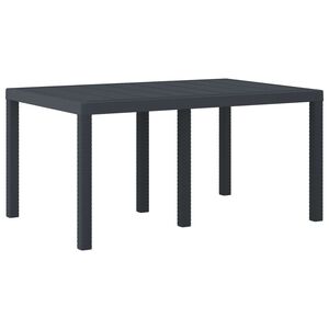 vidaXL Mesa de comedor de jardín Antracita 150 x 100 x 73 cm