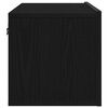 vidaXL Gabinete de TV 2 pcs Roble Negro 80 x 30 x 30 cm