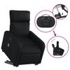vidaXL Sillón reclinable de masaje de pie cuero artificial negro