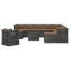 vidaXL Muebles de palets de jard&iacute;n 12 pzas cojines madera maciza pino