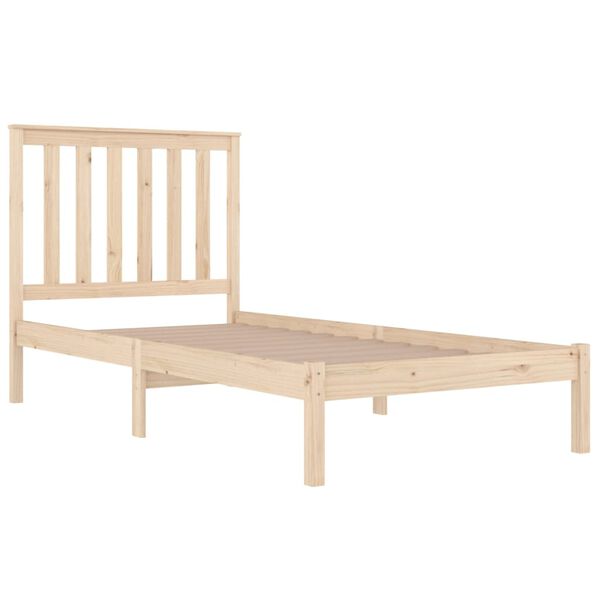 vidaXL Estructura de cama individual peque&ntilde;a sin colch&oacute;n madera maciza