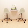 vidaXL Sillas de comedor giratorias 2 unidades tela color crema