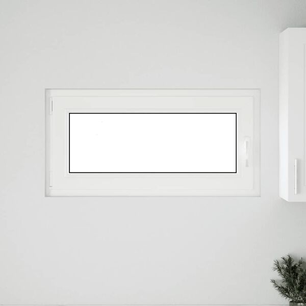 vidaXL Ventana de s&oacute;tano "RISOR" 100x50 cm oscilobatiente DIN izquierda antracita
