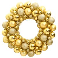 vidaXL Corona de Navidad poliestireno dorada 45 cm