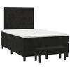 vidaXL Cama box spring con colch&oacute;n terciopelo negro 120x200 cm