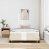 vidaXL Estructura de cama con colch&oacute;n Crema 120 x 200 cm tela