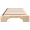 vidaXL Estructura de cama Marrón 90 x 210 cm Madera de pino macizo