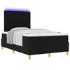 vidaXL Cama Box Spring LED con colch&oacute;n Negro 120 x 190 cm tela
