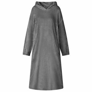 vidaXL Sudadera manta Gris oscuro S Franela