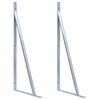 vidaXL Soportes para postes de valla 2 unidades acero galvanizado