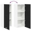 vidaXL Mueble colgante con almacenamiento Roble Negro 40 x 31 x 100 cm