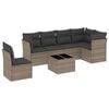 vidaXL Set de sof&aacute;s de jard&iacute;n 7 piezas con cojines rat&aacute;n PE gris