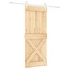 vidaXL Puerta Corredera 85 x 210 cm Natural y Blanco