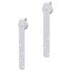 vidaXL Kit mini puerta corredera armario acero carbono blanco 152 cm