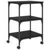 vidaXL Soporte para Impresora Roble Negro 50 x 41 x 75 cm